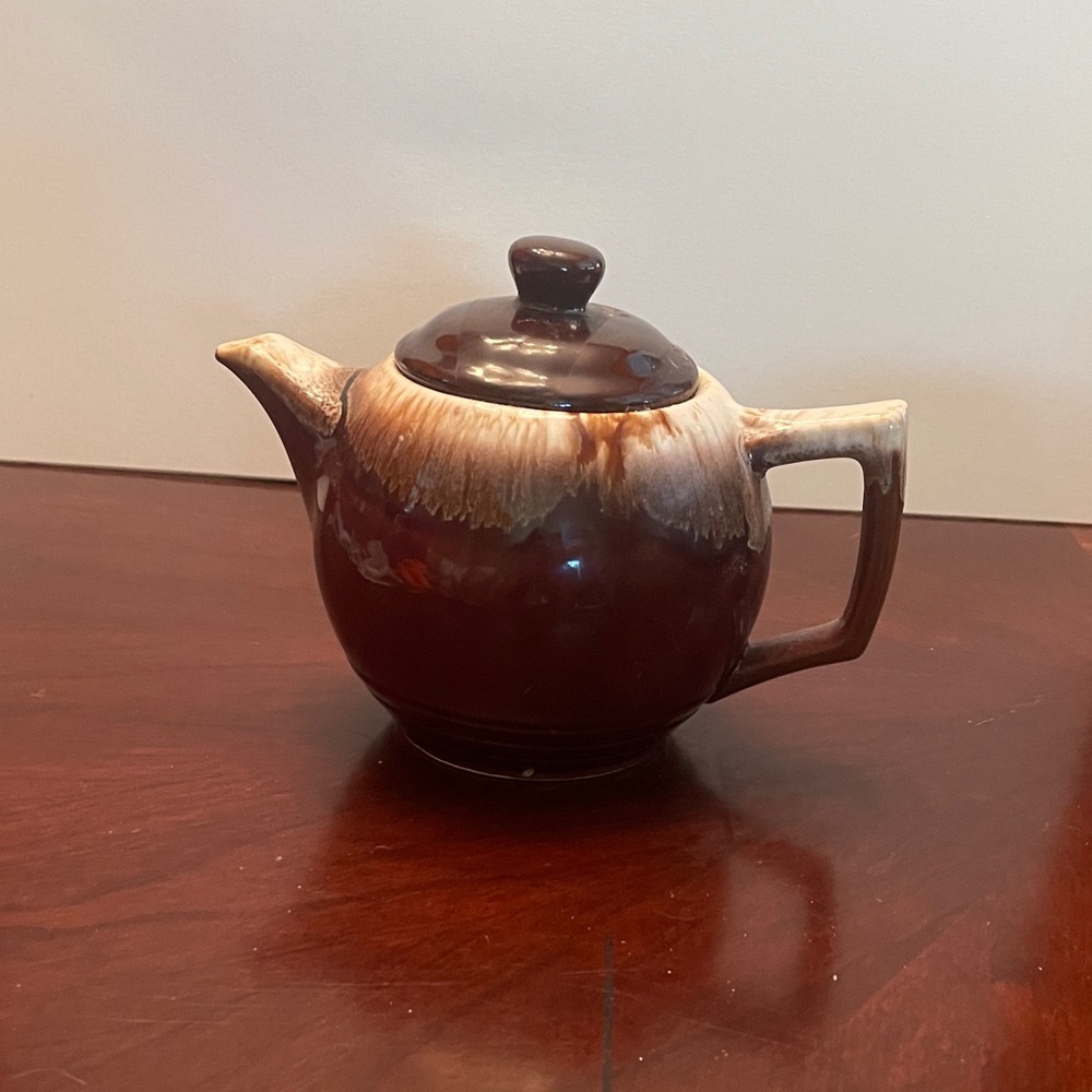 Mccoy Rich Brown Ceramic Teapot